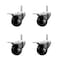 Service Caster 3 Inch Phenolic Swivel 58 Inch Threaded Stem Caster Set with Total Lock Brake SCC-TSTTL20S314-PHS-58212-4 - alternate 1
